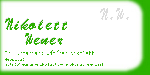 nikolett wener business card